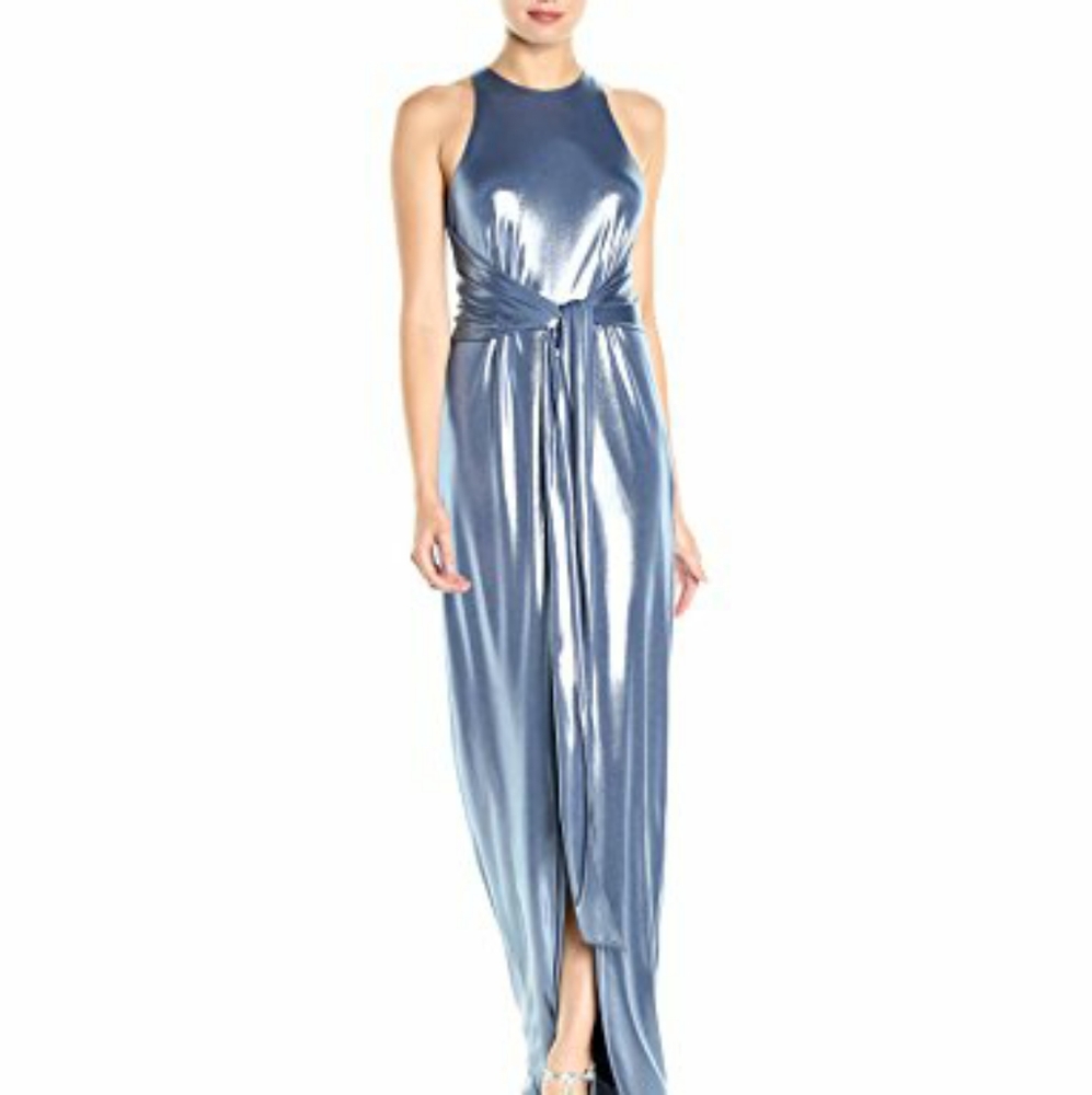 Halston Heritage Metallic Jersey Gown